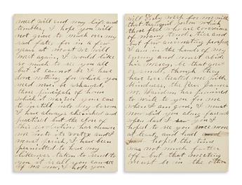 (CIVIL WAR--CONFEDERATE.) Brownlee, Charles. Letter written by a Missouri bushwhacker on the morning of his execution.